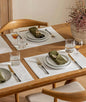 Cloth Dining Table Mats for 6 Machine Washable Cream Water Repellent Plate Placemats Dining Room Table Decorations 12x18 Inch