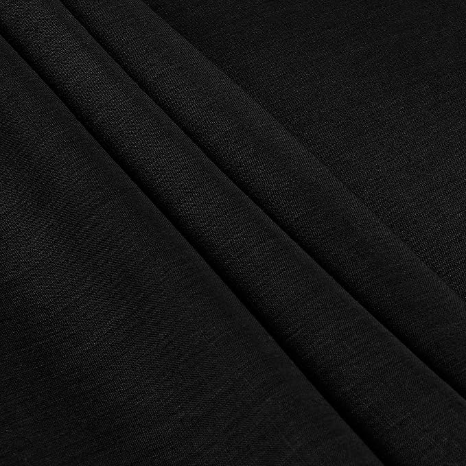 D'Moksha Homes Black Linen Tablecloth 60 x 144 Inch - 100% Pure Linen Table Cloth for Rectangle Tables - Machine Washable Tablecloth for Spring, Easter