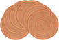 SHACOS Round Braided Placemats Set of 6 Fall Place Mats Washable Polyester 15 inch Round Table Mats for Dining Table Wedding Party Decor (Fall Color Mix, 6)