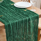 Asee'm Emerald Green Cheesecloth Table Runner Christmas 10FT Gauze Rustic | by Aseem