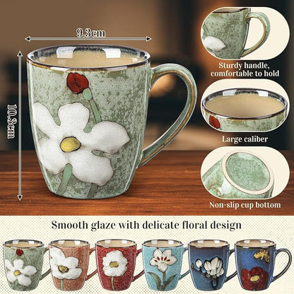 Maxdot 12oz Ceramic Coffee Mugs, Glazing Process Coffee Cup - Image 2