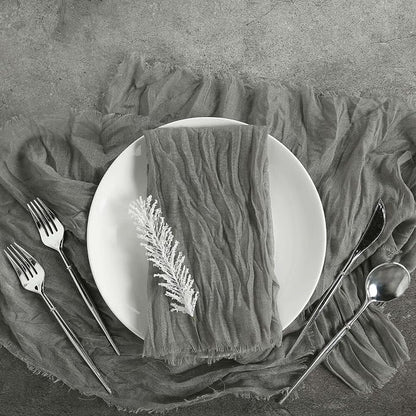 Efavormart 5 Pack 24"x19" Gray Matte Gauze Cheesecloth Napkins, Sleek Cotton by efavormart