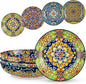 vancasso Pasta Bowls Set of 4, 42oz Ceramic Serving Bowls, Boho Pasta Plates | by vancasso
