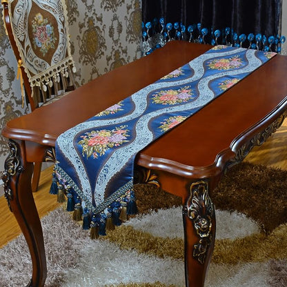 Extra Luxury Velvet Blue Table Runner 120 Inches Long - Image 2