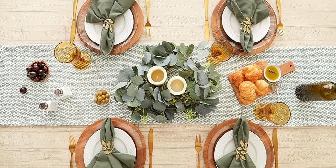 DII Woven Basics Collection 100% Cotton Knit Table Runner - Image 6