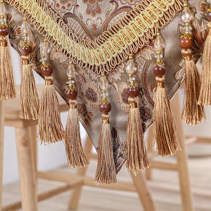 Luxury Vintage Table Runner Embroidery Jacquard Fabric - Image 5