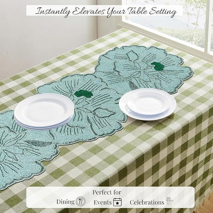 Beaded Table Runner 13x36 Inch, Handmade Decorative Dining Table Centerpiece - Image 5