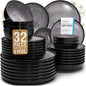 32 Piece Stoneware Dinnerware Set by PURELIVING