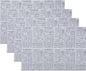 Placemats Set of 4 Plastic Vinyl Place Mats for Dinner Table, No-Slip Wipeable Table Mats Daily Use Patio Kitchen Decoration (18"x12", Grey)