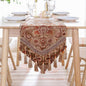 Luxury Vintage Table Runner Embroidery Jacquard Fabric by Fhberni