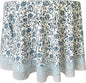ATOSII Jodhpur Blue 100% Cotton Round Tablecloth, Handblock Print Floral Table Cloth for Kitchen Dining Linen I Parties, Weddings, Outdoors, Christmas I Fall Home Decor 72" Inches Round