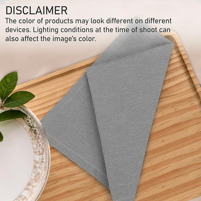 Ruvanti Cloth Napkins Set of 12, 18x18 Reusable Napkins Cloth Washable, Soft & Durable Table Napkin, Poly Cotton Fabric Dinner Napkins for Parties, Christmas, Thanksgiving, Weddings - Ombre Blue