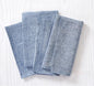 Solino Home Linen Cloth Napkins Set of 4-100% Pure Linen Chambray Indigo Dinner Napkins 20 x 20 Inch - Athena, Handcrafted and Machine Washable - Winter, Spring, Easter