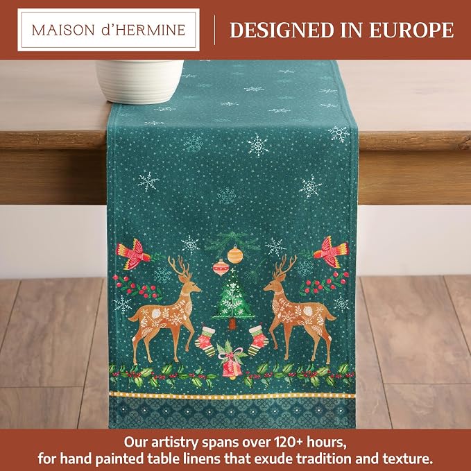 Maison d' Hermine Table Runner 100% Cotton 14.50" x 108" | Table Runners 108 - Image 2
