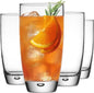 Glaver's Highball Glasses Set Of 4, 16 Oz. Drinking Glasses, Unique Water Glass Cups For Juice, Cocktails, Soda, Heavy Bottom Tumbler Glass