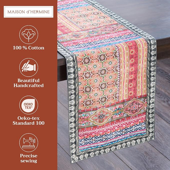 Maison d' Hermine Table Runner 100% Cotton 14.50" x 108" | Table Runners 108 - Image 2