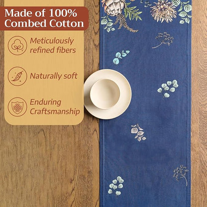 Maison d' Hermine Table Runner 100% Combed Cotton 14.5"x72" | Table Runners 72 - Image 4
