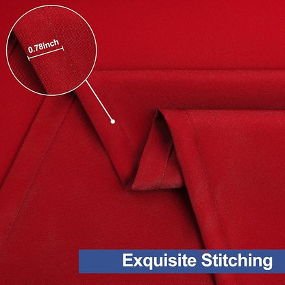 homing 2 Pack Rectangle Table Cloth, Elastic Fitted Fabric Tablecloth Fits for 4 Foot Folding Tables, Washable Table Cover for Picnic, Camping, Indoor & Valentine's Day (Red, 30" x 48")
