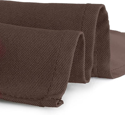 Gee Di Moda Rectangle Tablecloth - 70 x 120 Inch Chocolate Table Cloth for 6 or 8 Foot Rectangle Tables - Heavy Duty Washable Fabric - for Holiday Party, Dinner, Weddings, Baby Shower & Events