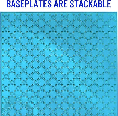 Strictly Briks Stackable Baseplates - 12 Pack 10"x10", 32x32 Studs, Compatible with Lego for Building City Scenes, Foundation, Displays Bricks on Play Table, Kids Easter Gift, Nature