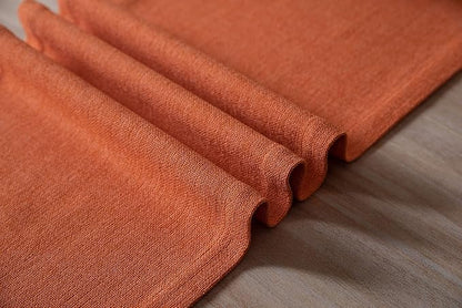 Burlap Style Farmhouse Table Runner, 14x36 Inches Harvest Pumpkin | Thick - Image 6