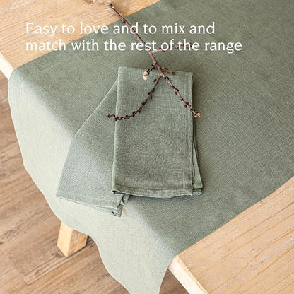 Over&Back 18x108 Washed 100% Linen Table Runner - Image 3