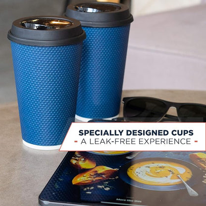 To Go Coffee Cups With Lids - 16 oz Disposable Coffee Cup With Lid. Large Togo - Image 7