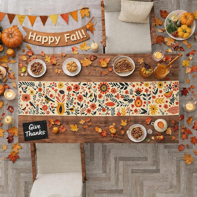 Fall Decor - Floral Table Runner | Autumn Decorations - Image 6