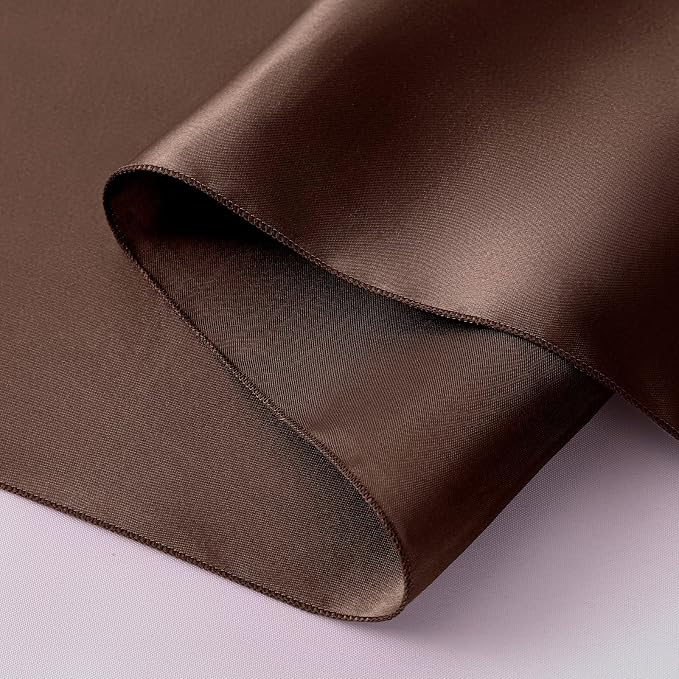 Horbaunal 2 Pack Brown Satin Table Runner 12 x 108 Inch | Smooth Table Runners - Image 7