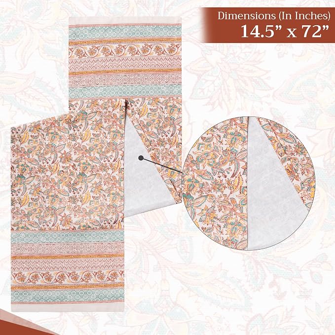 Maison d' Hermine Table Runner 100% Cotton 14.50" x 72" | Table Runners 72 - Image 4