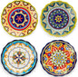 UNICASA Ceramic Dinner Plate Set of 4, 10.5 Inch Porcelain Pasta Plates Set– by UNICASA