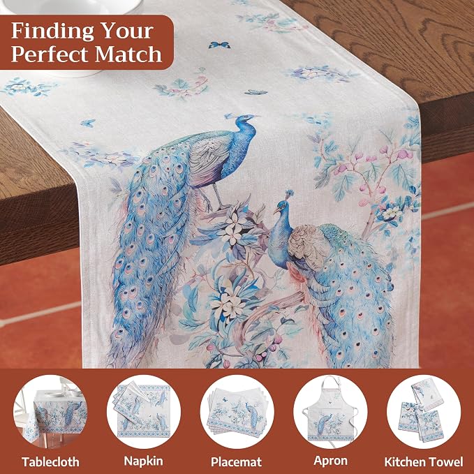 Maison d' Hermine Table Runner 100% Combed Cotton 14.5"x108" | Table Runners - Image 7