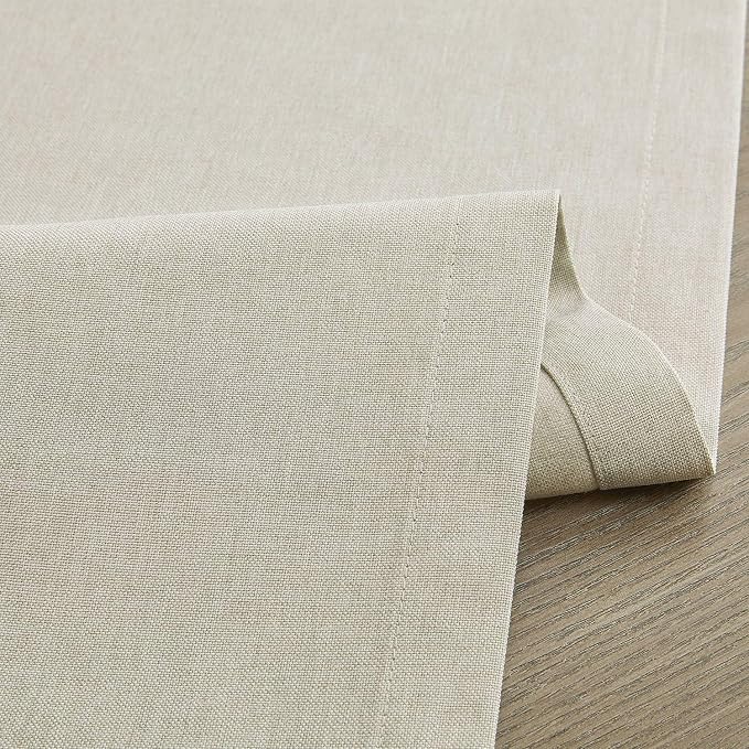 Basic Linen Style Table Runner, 14x48 Inch Raw Linen | Mitered Corner Design - Image 6