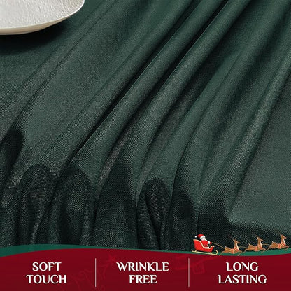 Softalker Large Rectangular Table Cloth Green 120x60 inch Linen Textured Tablecloth Waterproof, Stain and Wrinkle Resistant, Extra Lang Table Cloth for 6/8 Foot Rectangle Tables Decor Christmas