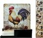 Rooster Coasters Square Leather Drinks Coaster Set by Yopiiefa