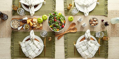 DII Variegated Tabletop Collection, Placemat Set3x19, Olive Green, 6 Piece - Image 7
