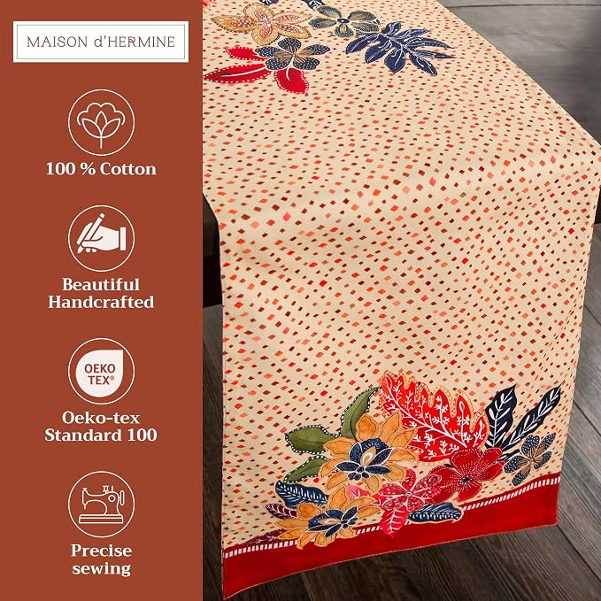 Maison d' Hermine Table Runner 100% Cotton 14.50" x 108" | Table Runners 108 - Image 2