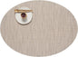 Chilewich Bamboo Placemats Set of 4 - Woven Oval Placemats - Reusable, Stain-Resistant, Indoor/Outdoor Tabletop Protection - 19" x 14" - Oat