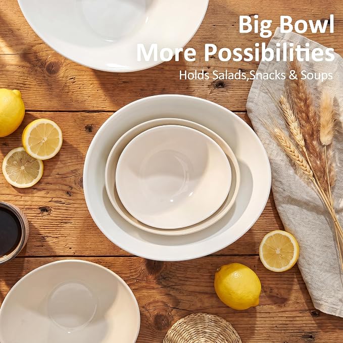 Teocera 6 Inch Ceramic Breakfast Bowls Set of 6, 10 Ounce Small Yogurt Bowls - Image 6