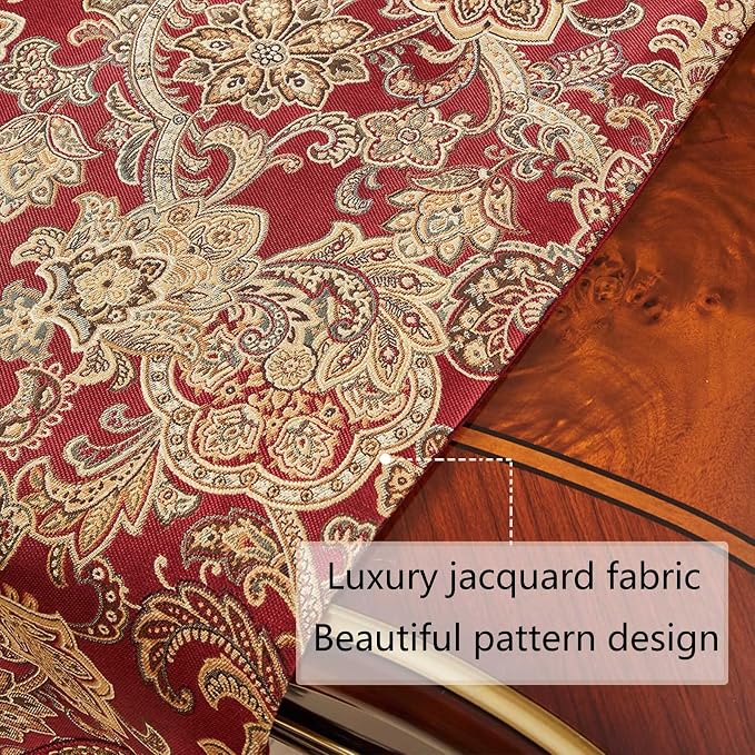 Luxury Vintage Design Table Runner 60 inches Long Embroidery Jacquard Fabric - Image 5