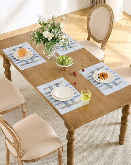Leetaltree Geometric Print Blue Placemats Set of 12 - Image 5