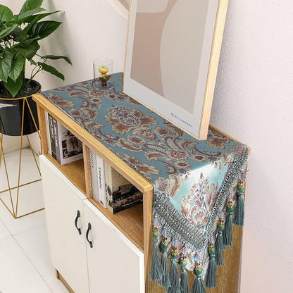 Luxury Vintage Table Runner Embroidery Jacquard Fabric - Image 2