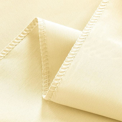 2-Pack 60x84 inch Beige Table Cloths, Solid Stain and Wrinkle Resistant Oblong Tablecloth, Premium Plain Weave Polyester Fabric Rectangle Table Linen Covers for Hotel, Banquet