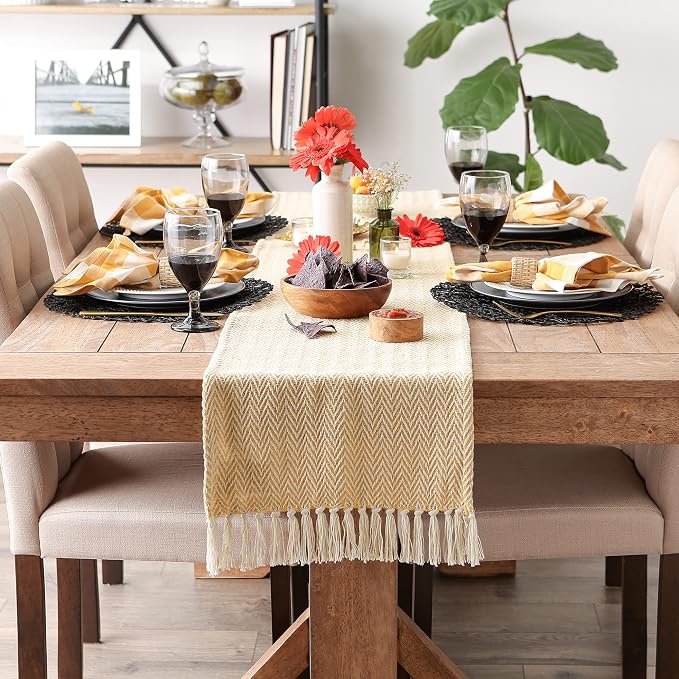 DII Woven Basic Tabletop Collection, Chevron Table Runner - Image 2
