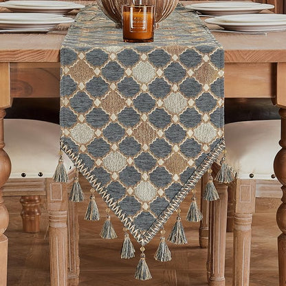 Loom and Mill Chenille Table Runner 108 inches Long, 13x108 inch by LoomandMill