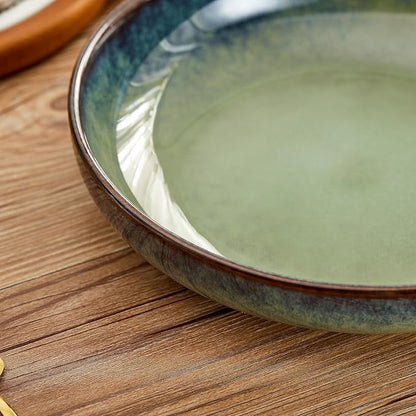Transmutation Glaze Serving Pasta Bowl, 10 inch Ceramic Wide Salad Bowls - Image 5