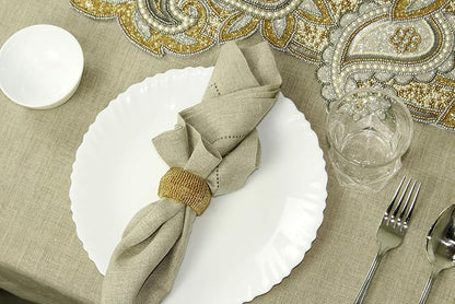 COTTON CRAFT Glitz Handmade Beaded Napkin Rings - Image 5