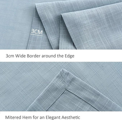 maxmill Lux Faux Linen Tablecloth with Slubby Yarn Textured Weaves Wrinkle Free Anti-Shrink Soft Table Cloth for Kitchen Dining Tabletop for Outdoor and Indoor Use Rectangle 60 x 104 Inch Slate Blue