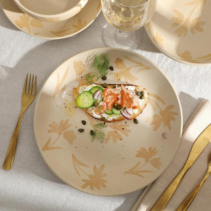 Gibson Home Admiral Hall Plates and Bowls Set, 16-Piece Floral Dinnerware Set - Image 5