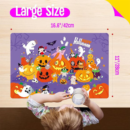 6 Pack Placemats for Kids, Non-Slip Washable Table Mats, Reusable Holiday - Image 6